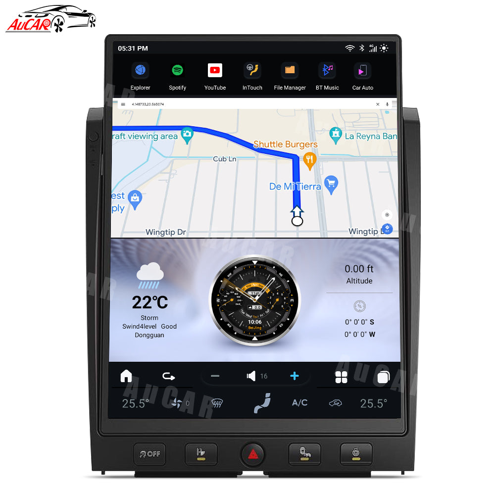 AuCar Tesla Android 15.6" Car Radio GPS Navigation For Nissan Titan 2016-2019
