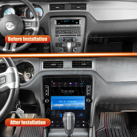 AuCar Tesla Android 12 12.1" Car Radio GPS Navigation For Ford Mustang 2010-2014