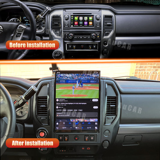 AuCar Tesla Android 15.6" Car Radio GPS Navigation For Nissan Titan 2016-2019