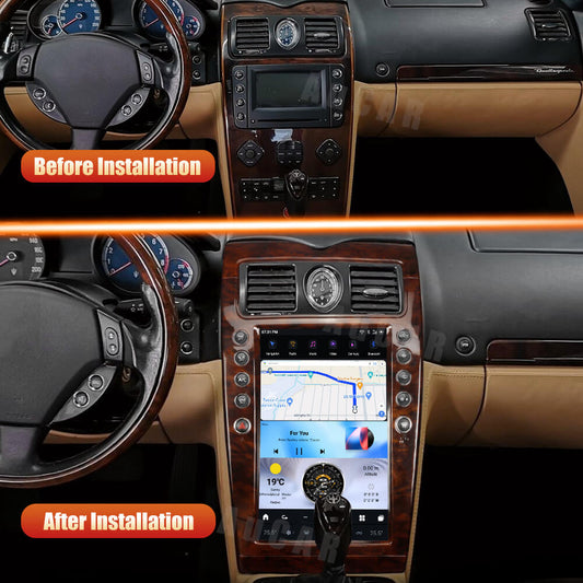 AuCar Tesla Android 13 14.5" Car Radio GPS Navigation For Maserati Quattroporte 2004-2012