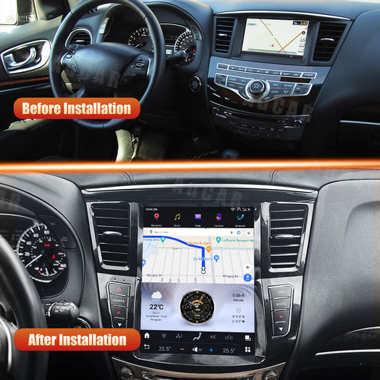 AuCar Tesla Android 13 12.1" Car Radio GPS Navigation For Infiniti QX60 JX Series 2011-2020
