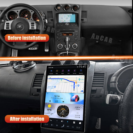 AuCar Tesla Android 13 14.5" Car Radio GPS Navigation For Nissan 350Z Z33 2002-2008
