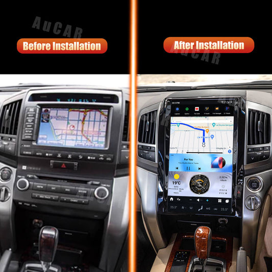 AuCar Tesla Android 13 16.0" Car Radio GPS Navigation For Land Cruiser LC200 2008-2015