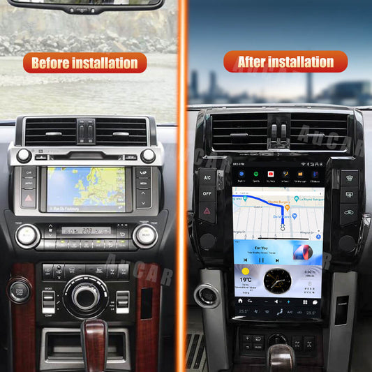AuCar Tesla Android 13 13.6" Car Radio GPS Navigation For Toyota Prado 2014-2017