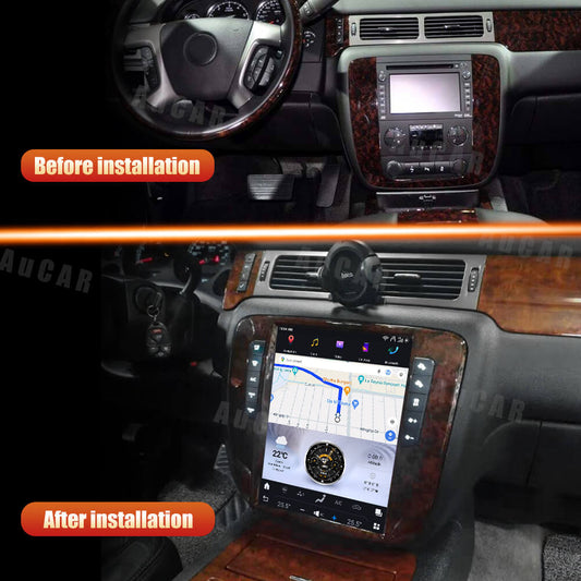 AuCar Tesla Android 13 12.1" Car Radio GPS Navigation For Chevrolet Tahoe/Silverado/GMC Yukon 2007-2012