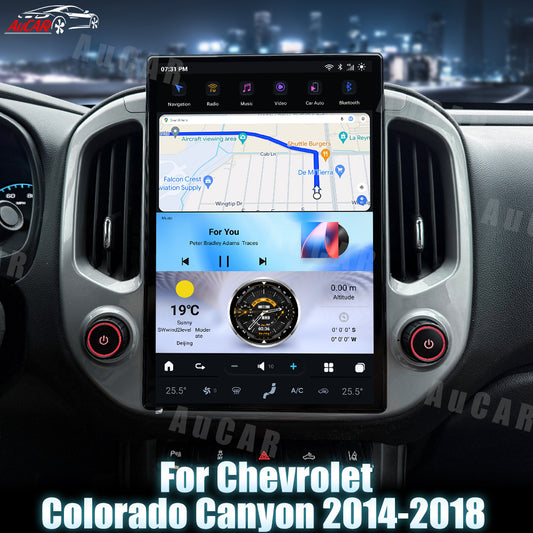 AuCar Tesla Android 13 14.4″ Car Radio GPS Navigation For Chevrolet Colorado 2014-2018