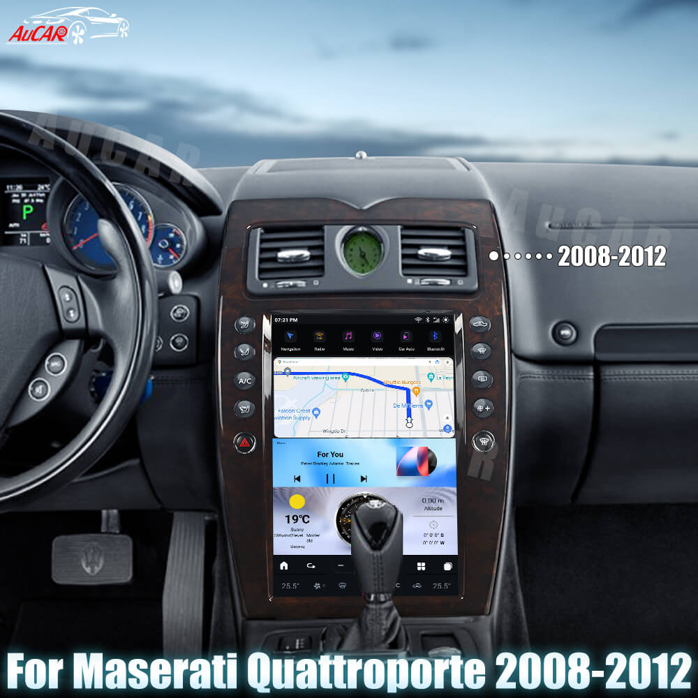AuCar Tesla Android 13 14.5" Car Radio GPS Navigation For Maserati Quattroporte 2004-2012