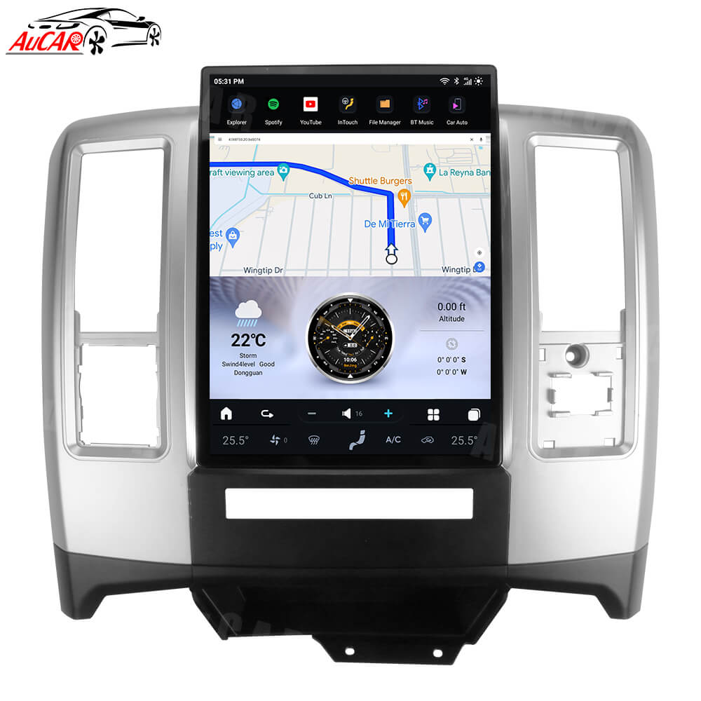 AuCar Tesla Android 13 14" Car Radio GPS Navigation For Dodge Ram 2009-2012