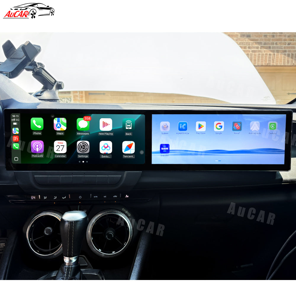 AuCAR Android 12.3" Car radio For Chevrolet Camaro 2016-2023 Dual Screen Digital instrument panel With android screen