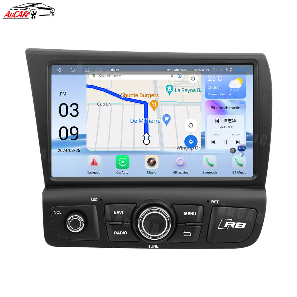 AuCar Audi R8 2007-2015 Android 13 head unit Car Radio GPS Navigation
