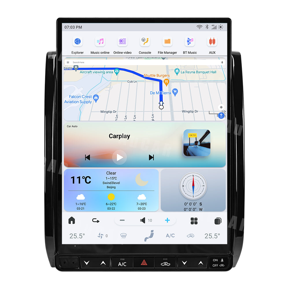 AUCARAUTO Tesla Android 13 14.0" Car Radio GPS Navigation For Toyota Tacoma 2005-2015