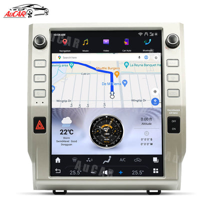 AuCar Tesla Android 13 12.1" Car Radio GPS Navigation For Toyota Tundra/sequoia 2014-2021