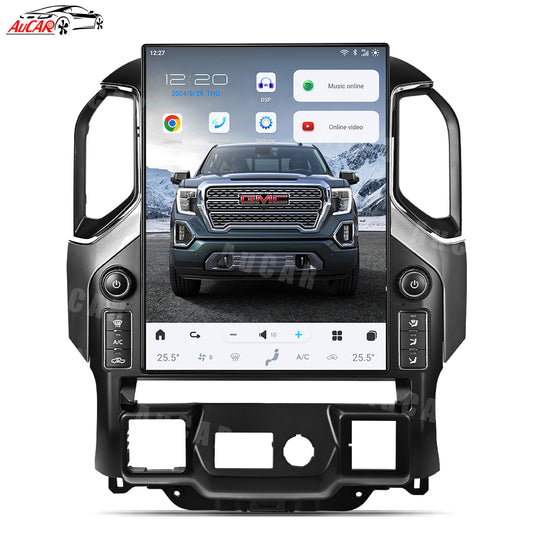 OPEN BOX AuCar Tesla Android 15.6″ Car Radio GPS Navigation For Chevrolet Silverado GMC Sierra 2019-2024