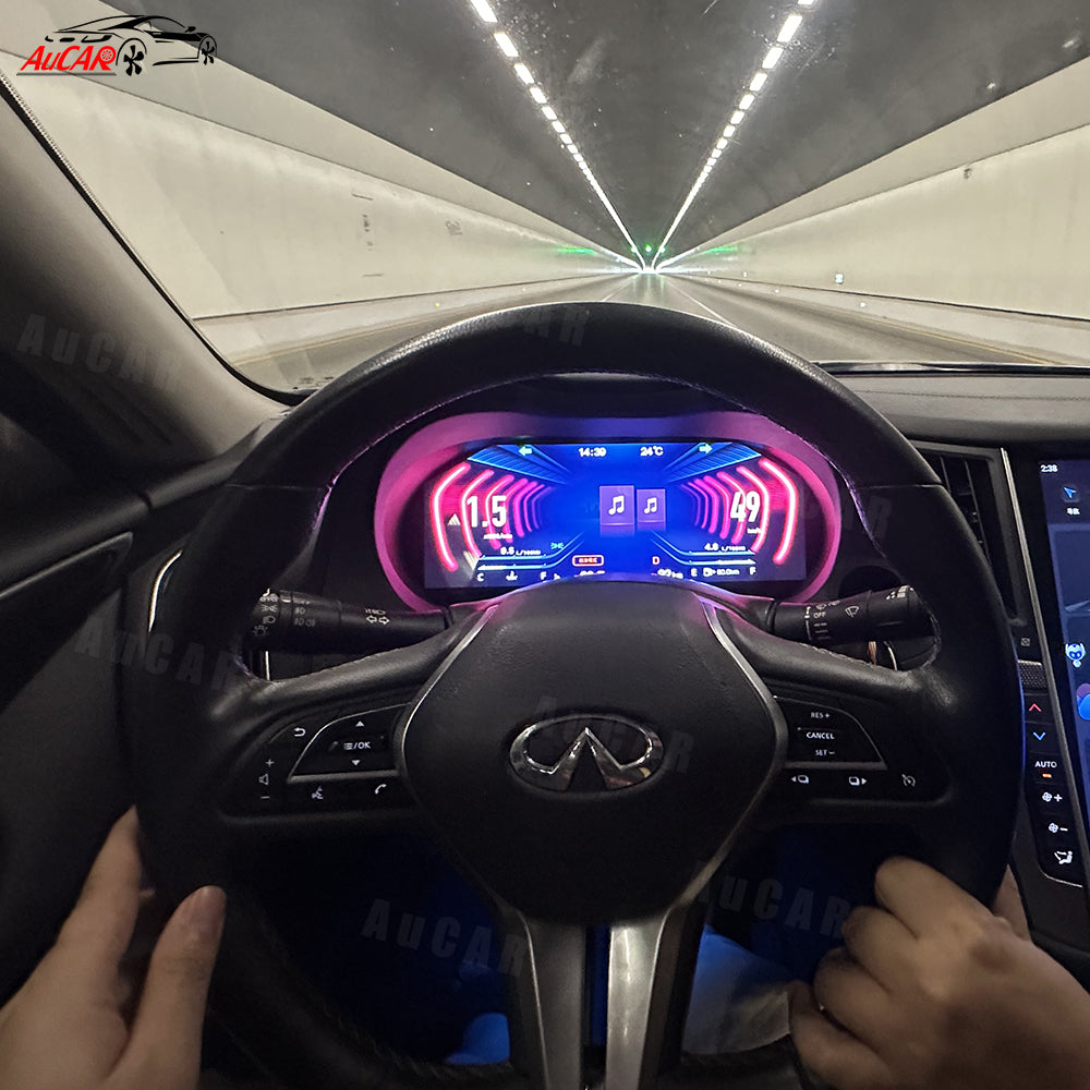 AuCAR Linux Instrument Cluster for Infiniti Q50 Q60 2014-2019 LCD Digital Cluster