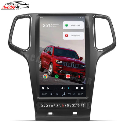 AuCar Tesla Android 13 13.6" Car Radio GPS Navigation For Jeep Grand Cherokee 2014-2020