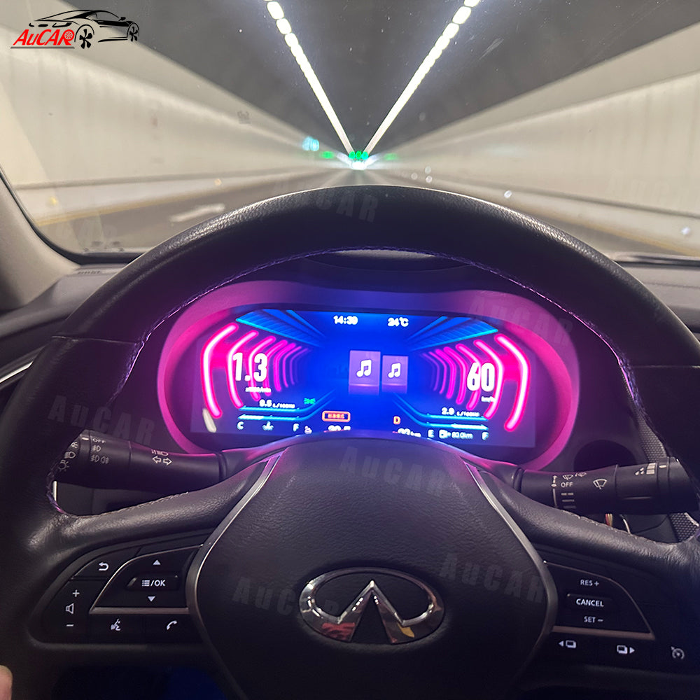 AuCAR Linux Instrument Cluster for Infiniti Q50 Q60 2014-2019 LCD Digital Cluster