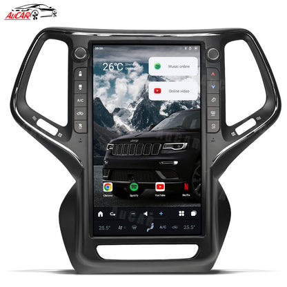 AuCar Tesla Android 13 13.6" Car Radio GPS Navigation For Jeep Cherokee 2014-2020