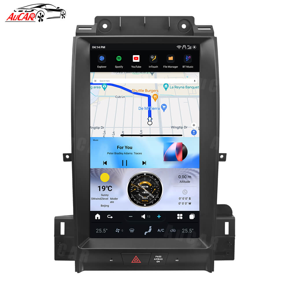 AuCar Tesla Android 13 13.6" Car Radio GPS Navigation For Ford Taurus 2012-2016