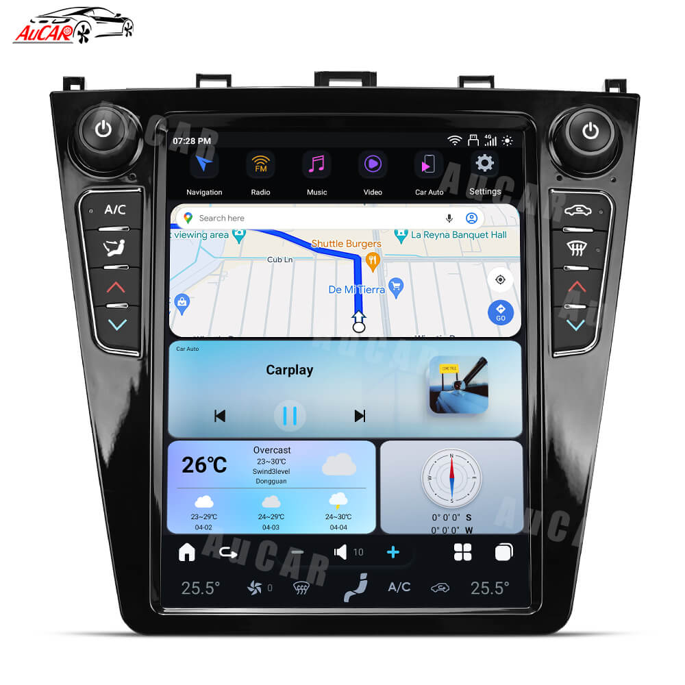 AuCar Tesla Android 13 10.8" Car Radio GPS Navigation For Subaru WRX 2015-2021