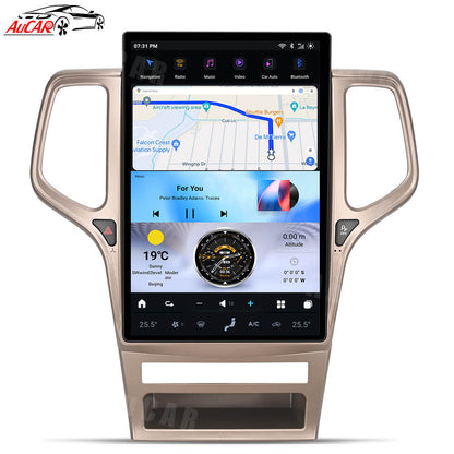 AuCar Tesla Android 13 14.5" Car Radio GPS Navigation For Jeep Grand Cherokee 2010-2013