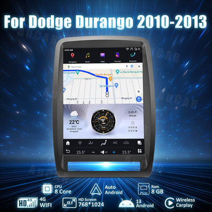 AuCar Tesla Android 13 12.1" Car Radio GPS Navigation For Dodge Durango 2010-2020