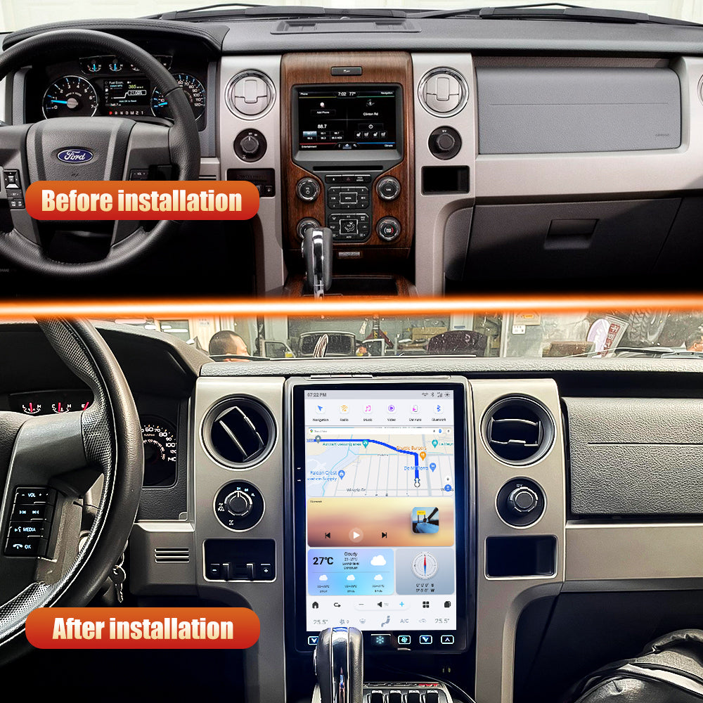 AuCar Tesla Android 13 14.4" Car Radio GPS Navigation For Ford F150 2013-2014