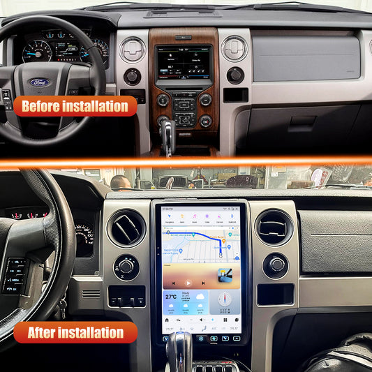 AuCar Tesla Android 13 14.4" Car Radio GPS Navigation For Ford F150 2013-2014