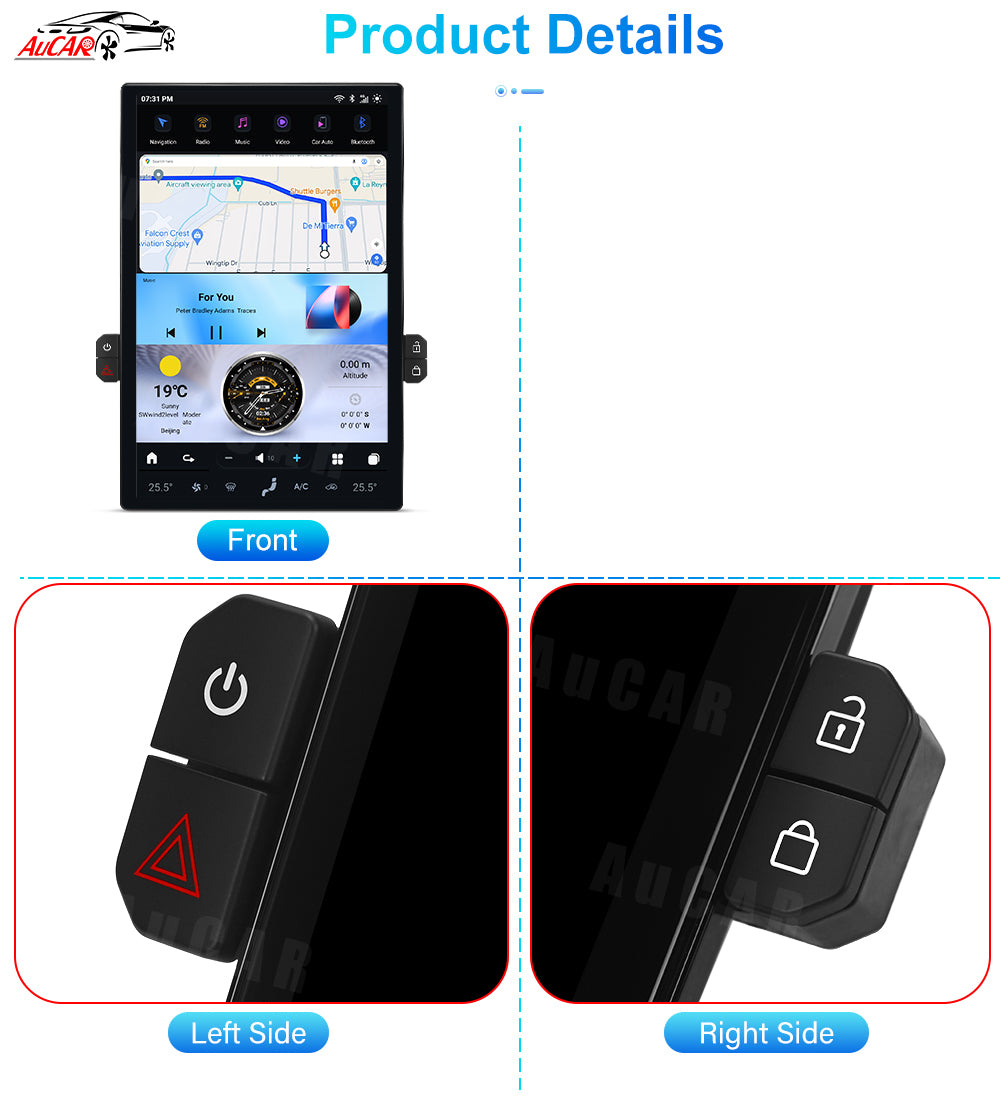 AuCar Tesla Android 13 14.5" Car Radio GPS Navigation For Chevrolet Camaro 2010-2015