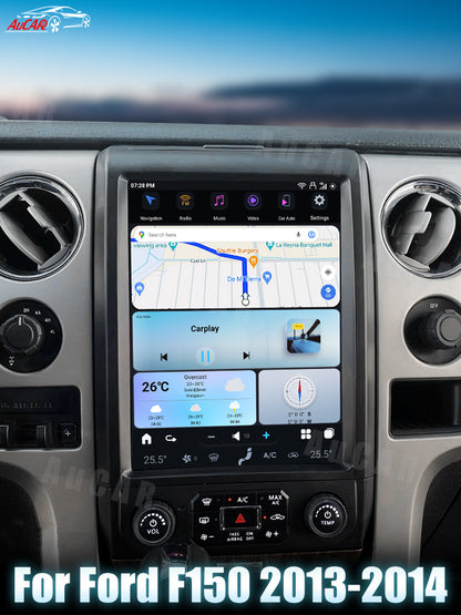 AuCar Tesla Android 13 12.1" Car Radio GPS Navigation For Ford F150 2013-2014