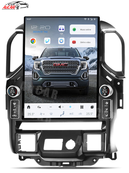 AuCar Tesla Android 14 15.6″ with LED knobs Car Radio GPS Navigation For Chevrolet Silverado GMC Sierra 2019-2024 Car Multimedia Stereo Player