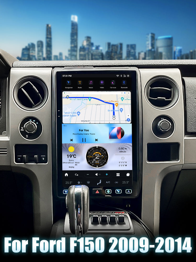 AuCar Tesla Android 13 14.4" Car Radio GPS Navigation For Ford F150 2013-2014