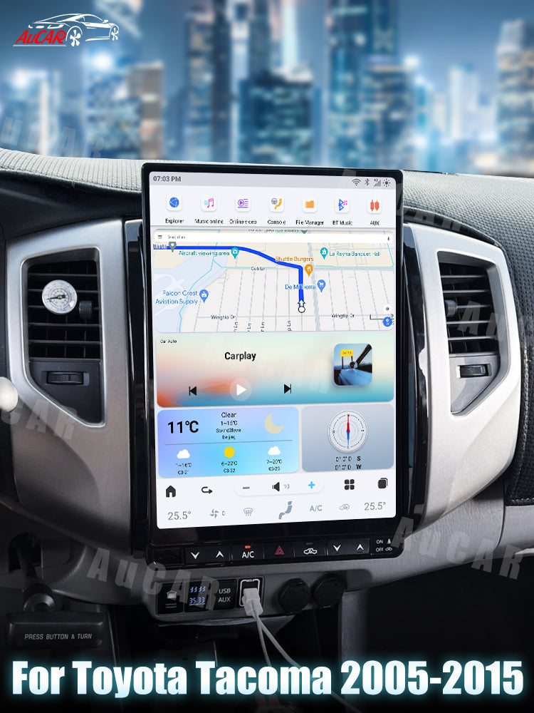 AUCARAUTO Tesla Android 13 14.0" Car Radio GPS Navigation For Toyota Tacoma 2005-2015