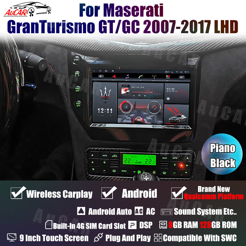 AuCAR Gen 4 8gb RAM 128/256gb ROM Android System Car Radio for Maserati GT/GC GranTurismo 2007 – 2017