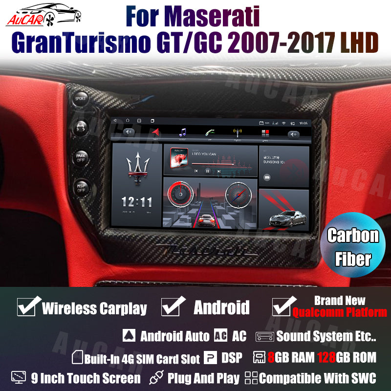 AuCAR Gen 4 8gb RAM 128/256gb ROM Android System Car Radio for Maserati GT/GC GranTurismo 2007 – 2017