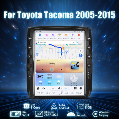 AUCARAUTO Tesla Android 13 12.1" Car Radio GPS Navigation For Toyota Tacoma 2005-2015