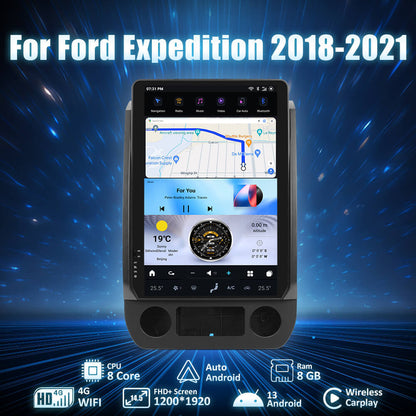 AuCar Tesla Android 13 14.5″ Car Radio GPS Navigation For Ford Expedition 2018-2021