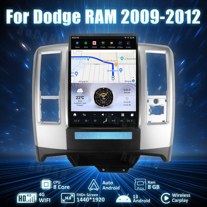 AuCar Tesla Android 13 14" Car Radio GPS Navigation For Dodge Ram 2009-2012