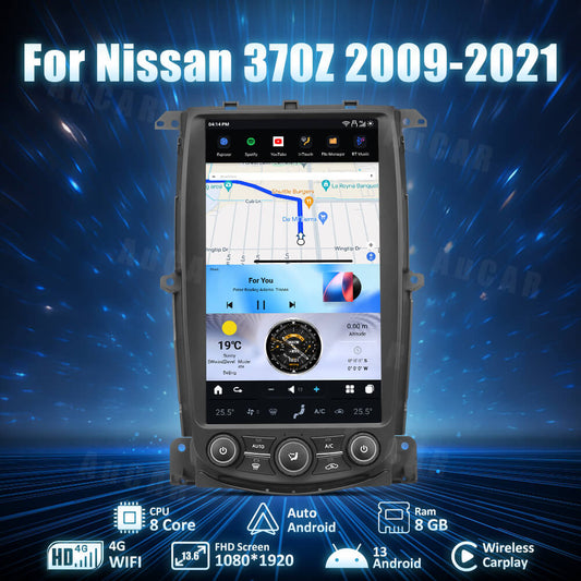 AUCAR Android 13 13.6“ Tesla Android System Car Radio Multimedia GPS Navigation For Nissan 370Z 2009-2021