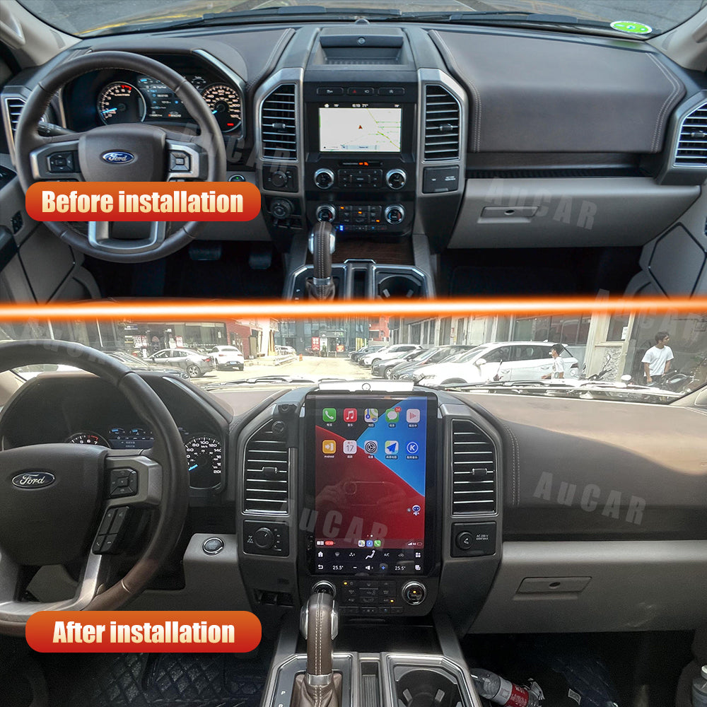AuCar Tesla Android 13 14.4" Car Radio GPS Navigation For Ford F150 2015-2020