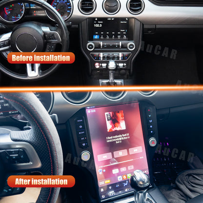 AuCar Tesla Android 13 14.5" Car Radio GPS Navigation For Ford Mustang 2015-2020
