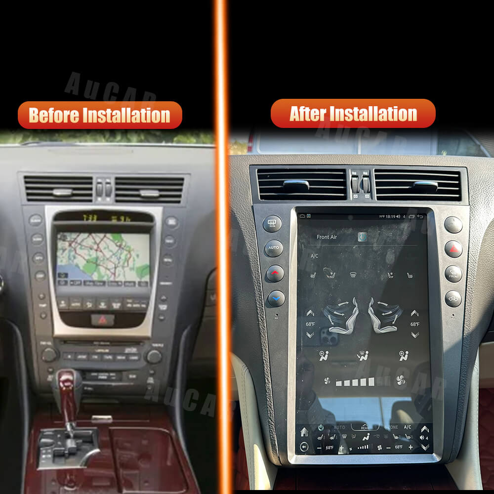 AuCar Tesla Android 12 13.6" Car Radio GPS Navigation For Lexus GS300 350 430 450h 460 2005-2011