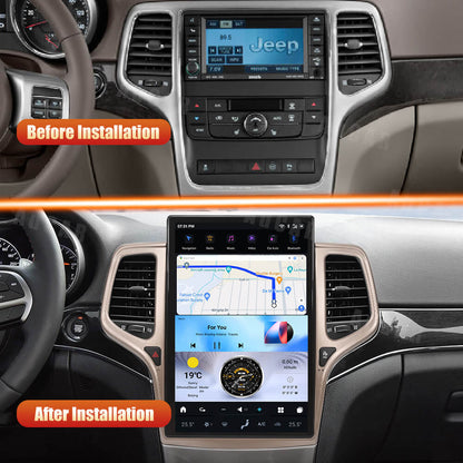 AuCar Tesla Android 13 14.5" Car Radio GPS Navigation For Jeep Grand Cherokee 2014-2020