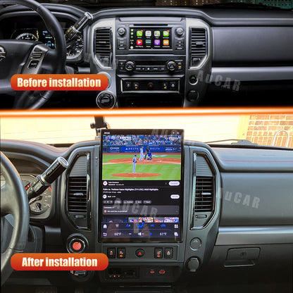 AuCar Tesla Android 15.6" Car Radio GPS Navigation For Nissan Titan 2016-2019