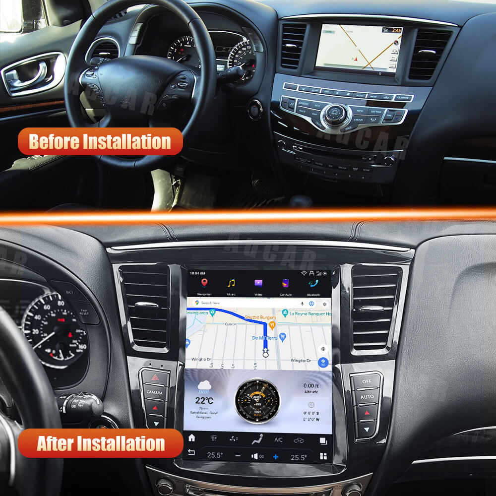 AuCar Tesla Android 13 12.1" Car Radio GPS Navigation For Infiniti QX60 JX Series 2011-2020