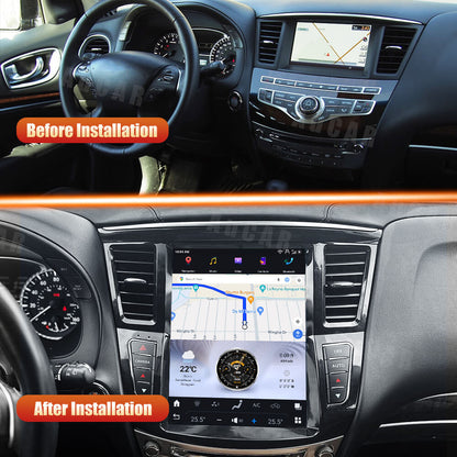 AuCar Tesla Android 13 12.1" Car Radio GPS Navigation For Infiniti QX60 JX Series 2011-2020