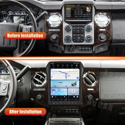 AuCar Tesla Android 13 12.1" Car Radio GPS Navigation For Ford F250 F350 2010-2016