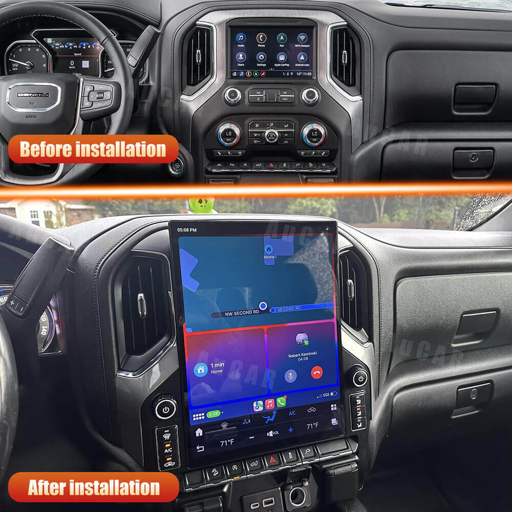 AuCar Android 15.6″ Car Radio For Chevrolet Silverado GMC Sierra 2019-2024