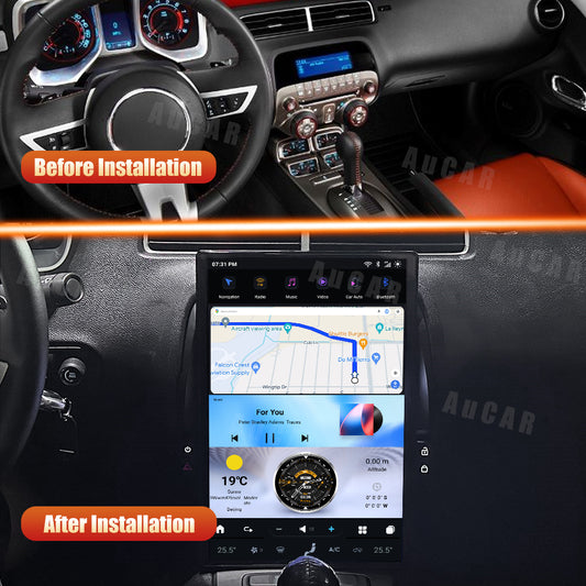 AuCar Tesla Android 13 14.5" Car Radio GPS Navigation For Chevrolet Camaro 2010-2015