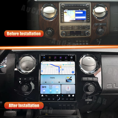 AuCar Tesla Android 13 12.1" Car Radio GPS Navigation For Ford F250 F350 F450 F650 2010-2016