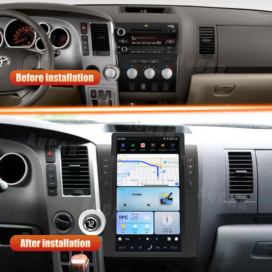 AuCar Tesla Android 13 13.6" Car Radio GPS Navigation For Toyota Tundra Sequoia 2007-2013